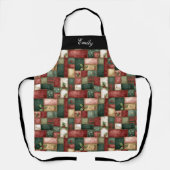 Fun Chic Winter Greenery Christmas Party エプロン (正面)