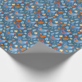 Fun chickens tiled pattern ラッピングペーパー (角)