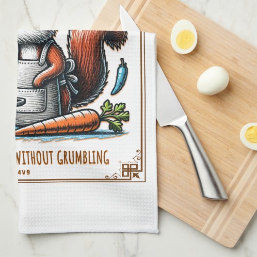 Fun Christian Gift Tea Towel with Bible Verse キッチンタオル (四つ折り)