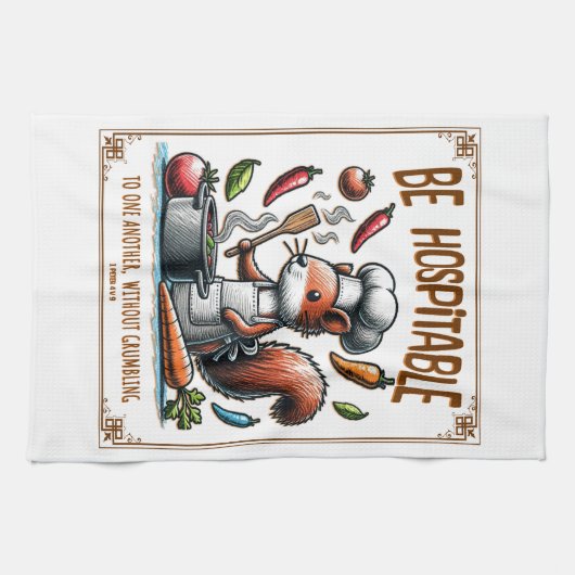 Fun Christian Gift Tea Towel with Bible Verse キッチンタオル (横)