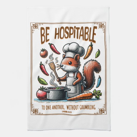 Fun Christian Gift Tea Towel with Bible Verse キッチンタオル (縦)