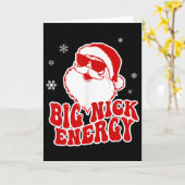 Fun Christmas Big Nick Energy Santa Naughty Adult  カード (黄色い花)