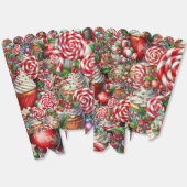 Fun Christmas Cupcakes Red Stripe Canes フェイバーボックス (見開き)