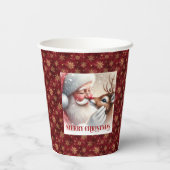 Fun Christmas Cups for Kids Santa and Rudolph 紙コップ (裏面)