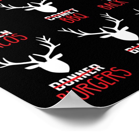 Fun Christmas Deer Hunters All of Santa's Reindeer ポスター (角)