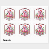 Fun Christmas flamingo with a personalized touch w スクエアシール (シート)