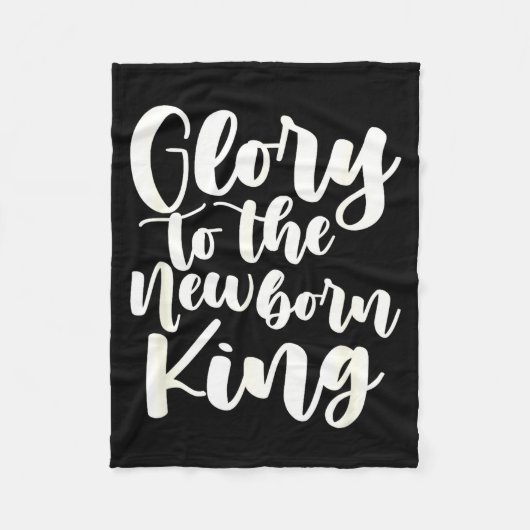 Fun Christmas Holiday Saying Religious Christian E フリースブランケット (正面)