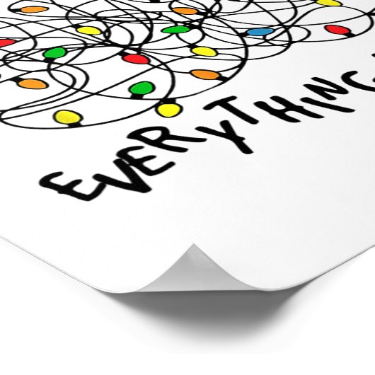 Fun Christmas Lights Its Fine Im Fine Everything I ポスター (角)