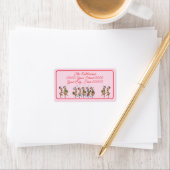 Fun Christmas Reindeers Return Address Label ラベル (インサイチュ)