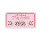 Fun Christmas Reindeers Return Address Label ラベル (正面)