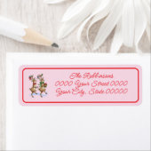 Fun Christmas Reindeers Return Address Label ラベル (インサイチュ)