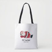 fun christmas tote bag santa humorous funny トートバッグ (正面)