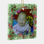 Fun Christmas Wreath Photo Frame セラミックオーナメント (右)