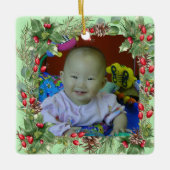 Fun Christmas Wreath Photo Frame   セラミックオーナメント (正面)