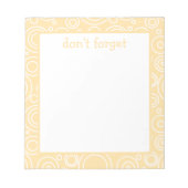 Fun Circle Pattern ノートパッド (正面)