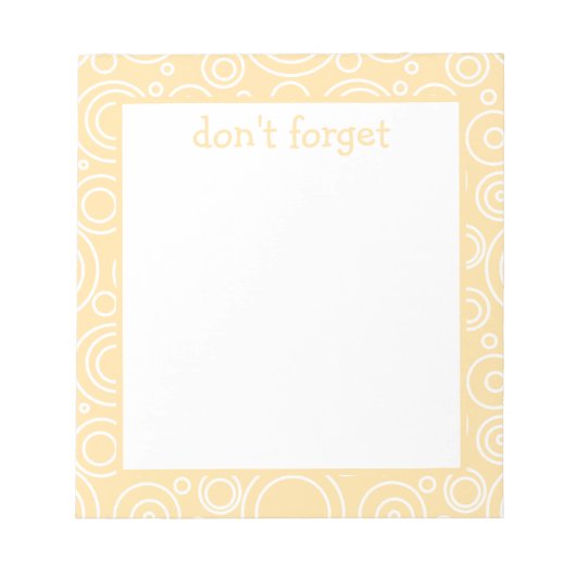 Fun Circle Pattern ノートパッド (正面)