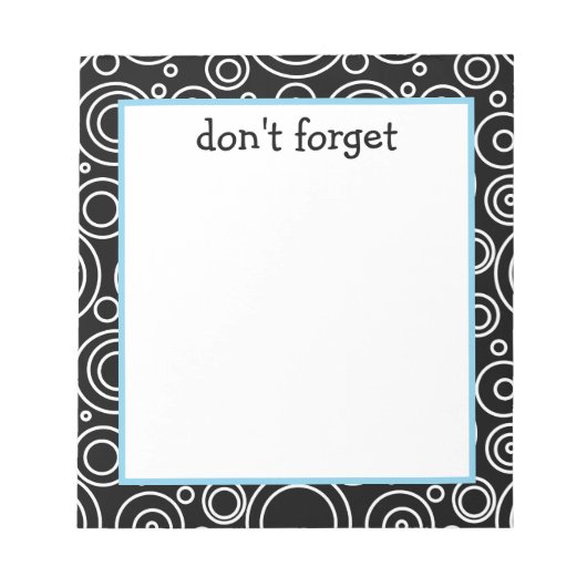 Fun Circle Pattern ノートパッド (正面)