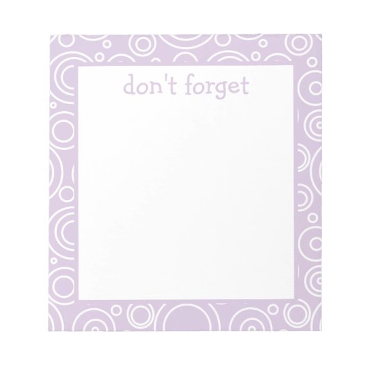 Fun Circle Pattern ノートパッド (正面)