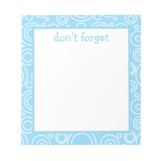 Fun Circle Pattern ノートパッド (正面)