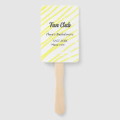 Fun Club bachelorette party yellow lines backgroun ハンドファン (裏面)