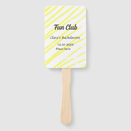 Fun Club bachelorette party yellow lines backgroun ハンドファン