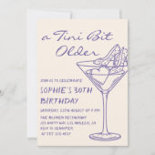 Fun Cocktail A Tini Bit Older 30th Birthday 招待状 (正面)