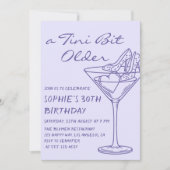 Fun Cocktail A Tini Bit Older 30th Birthday 招待状 (正面)