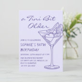 Fun Cocktail A Tini Bit Older 30th Birthday 招待状 (スタンド正面)