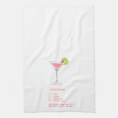  Fun Cocktail Bar Decor - Cosmopolitan Recipe キッチンタオル (縦)