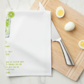  Fun Cocktail Bar Decor - Mojito Recipe キッチンタオル (四つ折り)