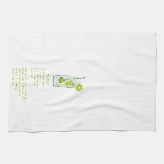  Fun Cocktail Bar Decor - Mojito Recipe キッチンタオル (横)