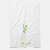  Fun Cocktail Bar Decor - Mojito Recipe キッチンタオル (縦)