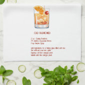  Fun Cocktail Bar Decor - Old Fashioned Recipe キッチンタオル (折り畳み)