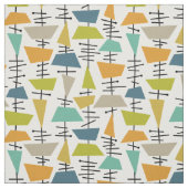 Fun Colorful Abstract Geometric Mid Century Retro ファブリック (見本)