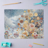 Fun Colorful Abstract Winter Wonderland Art 薄葉紙 (クラフト)