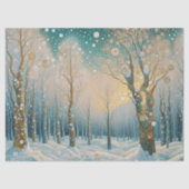 Fun Colorful Abstract Winter Wonderland Art 薄葉紙 (正面)