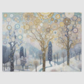 Fun Colorful Abstract Winter Wonderland Art 薄葉紙 (正面)