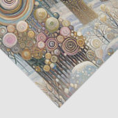 Fun Colorful Abstract Winter Wonderland Art 薄葉紙 (詳細)