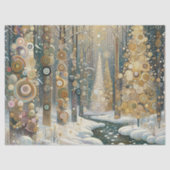 Fun Colorful Abstract Winter Wonderland Art 薄葉紙 (正面)