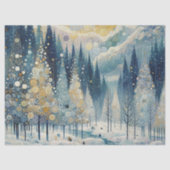 Fun Colorful Abstract Winter Wonderland Art 薄葉紙 (正面)