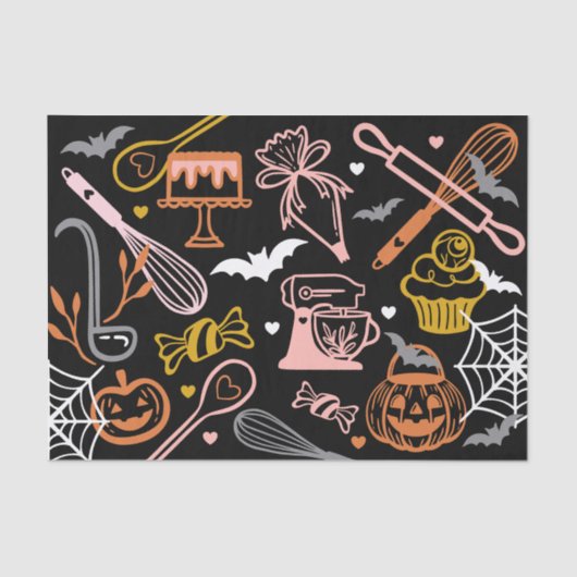 Fun Colorful Baking & Cooking Utensil Halloween 薄葉紙 (正面)