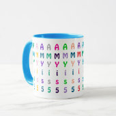 Fun Colorful Custom Monogram, Name or Age マグカップ (正面左)