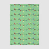 Fun Colorful Festive Holiday Tree Lights Pattern 薄葉紙 (正面)