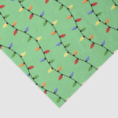 Fun Colorful Festive Holiday Tree Lights Pattern 薄葉紙 (詳細)