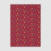 Fun Colorful Festive Holiday Tree Lights Pattern 薄葉紙 (正面)