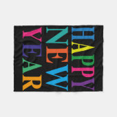 Fun Colorful Happy New Year T Shirt フリースブランケット (正面(横))