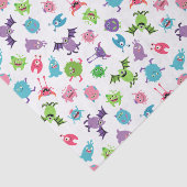 Fun Colorful Monster Mash Pattern Halloween Party 薄葉紙 (詳細)