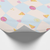Fun Colorful Pizza Birthday Wrapping Paper ラッピングペーパー (角)