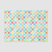 Fun Colorful Polka Dots Pattern On White 薄葉紙 (正面)