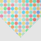 Fun Colorful Polka Dots Pattern On White 薄葉紙 (詳細)